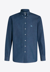 Etro Pegaso Logo Denim Shirt MRIB0004-99SA531 X0883