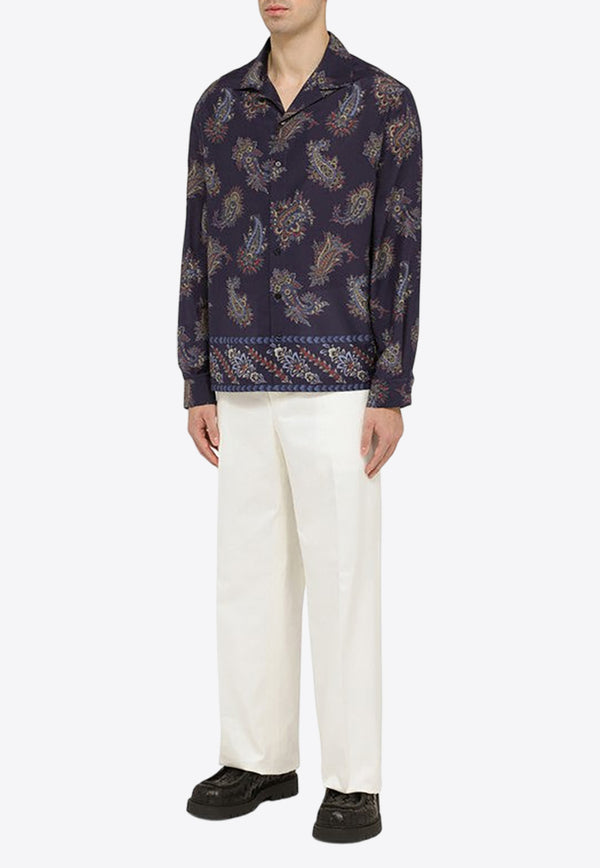 Etro Paisley Print Long-Sleeved Shirt Blue MRIC001499SPE45/O_ETRO-X0883