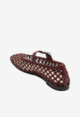 Le Monde Béryl Mary-Jane Woven Ballet Flats Red MRJWOV/O_LEMOB-RED