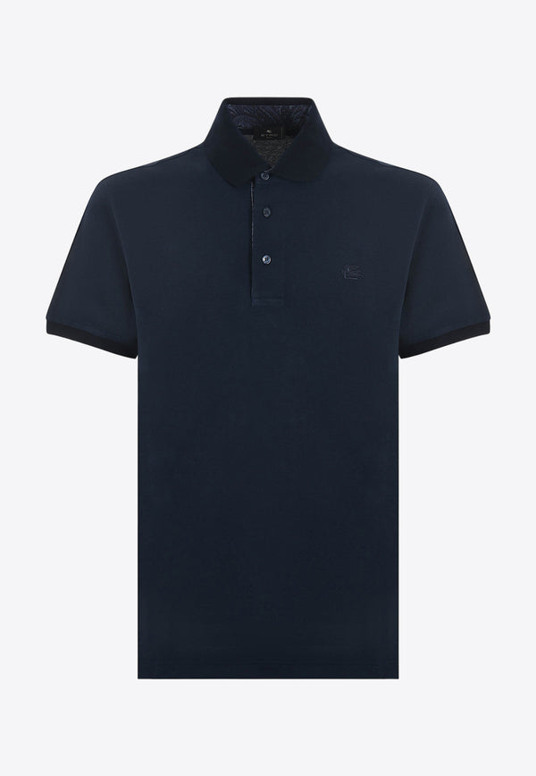 Etro Embroidered Pegaso Pique Polo T-shirt MRMD0006-AC174 B0665