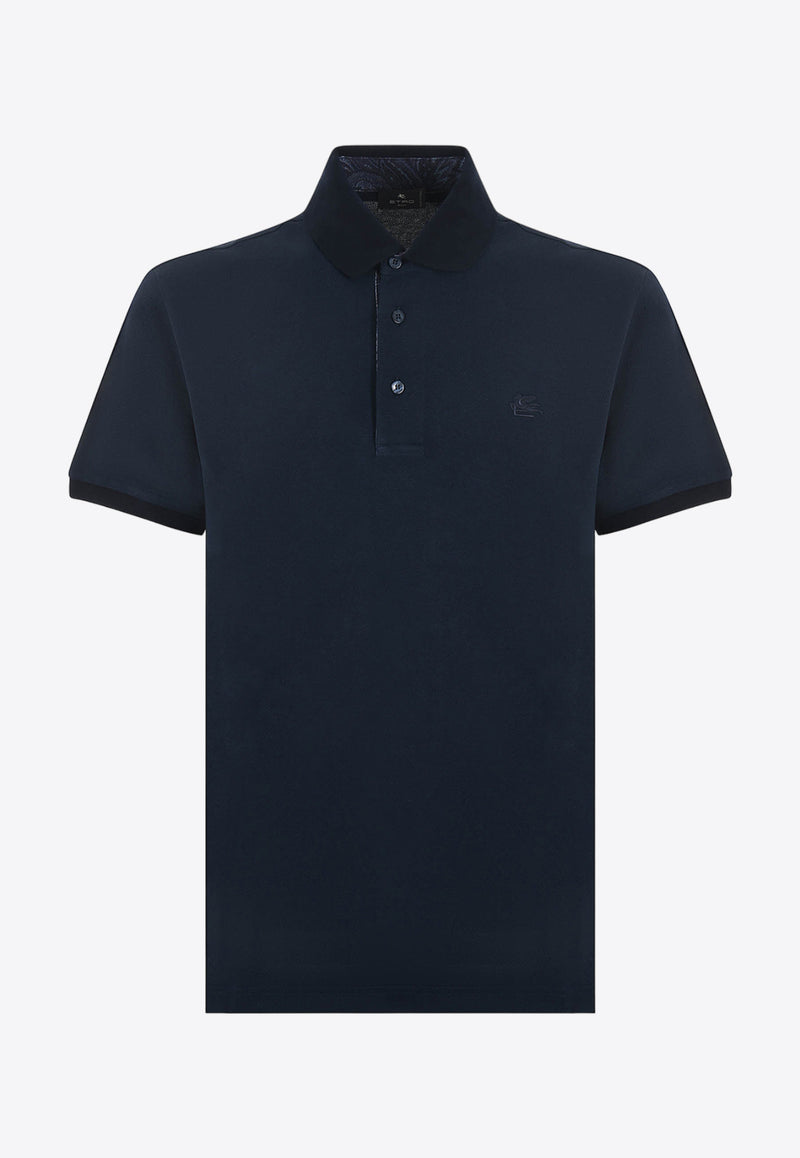 Etro Embroidered Pegaso Pique Polo T-shirt MRMD0006-AC174 B0665