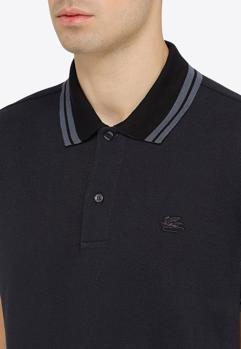 Etro Logo Embroidered Polo T-shirt Blue MRMD0007AC174/O_ETRO-B0665