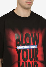 Martine Rose Blow Your Mind Crewneck T-shirt MRSS24621ACO/O_MARTI-BLBLYM