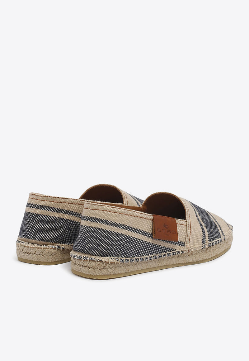 Etro Logo Label Striped Espadrilles in Linen Blend MS4G0002-AC230 B0065