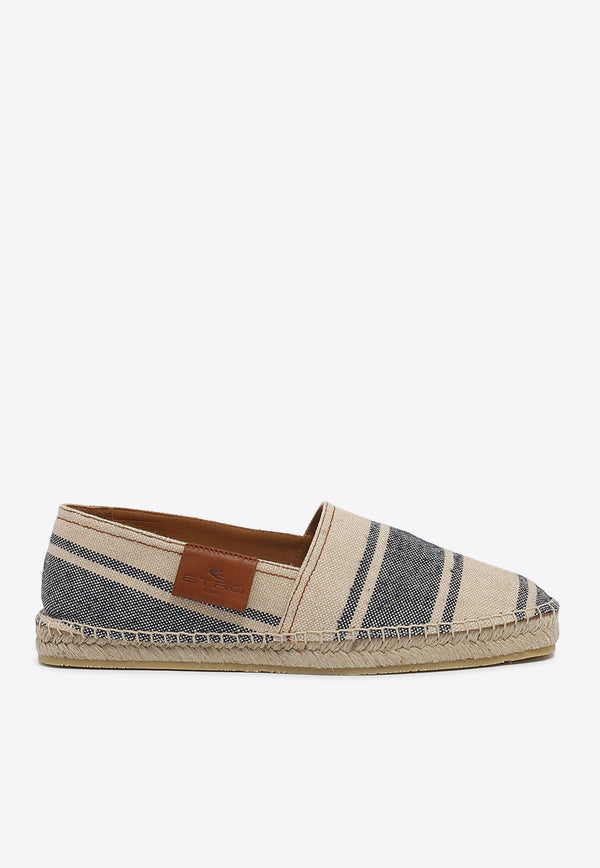 Etro Logo Label Striped Espadrilles in Linen Blend MS4G0002-AC230 B0065