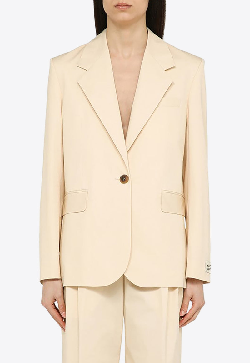 Maison Kitsuné Single-Breasted Tailored Blazer White MW02108WW0102/O_KIT-P205