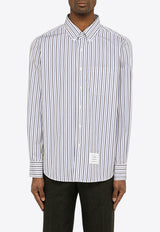 Thom Browne Striped Poplin Shirt Blue MWL272AF0552/O_THOMB-415