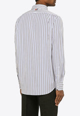 Thom Browne Striped Poplin Shirt Blue MWL272AF0552/O_THOMB-415