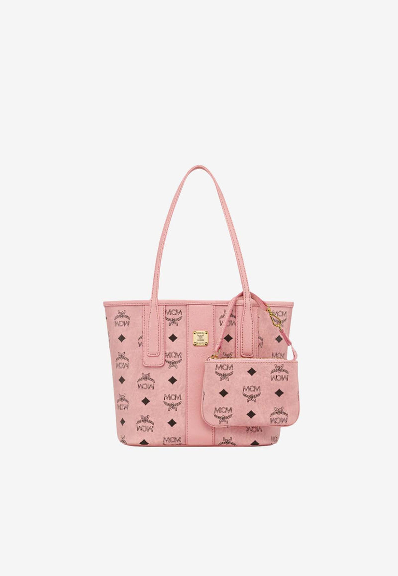 MCM Liz Monogram Tote Bag Pink MWPFSLR06PINK