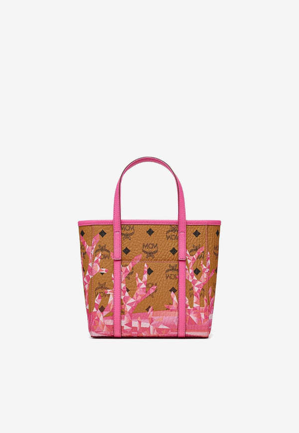 MCM Mini Toni Cubic Coral Tote Bag Brown MWPFSMT01BROWN MULTI