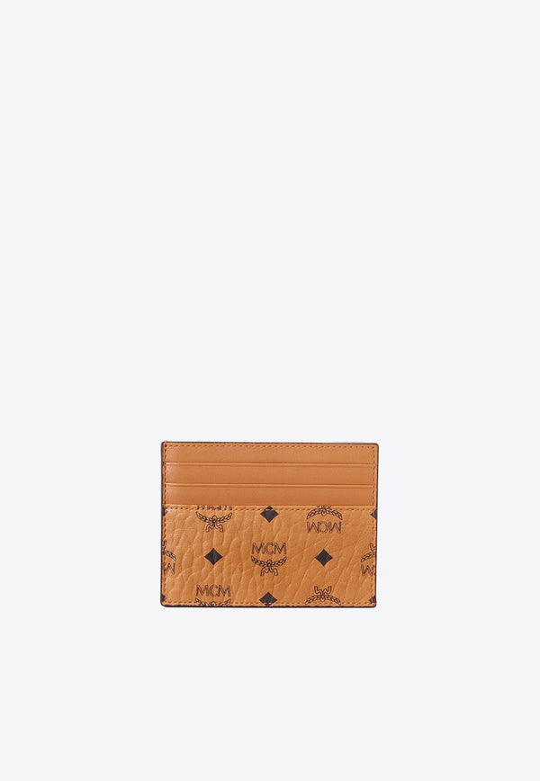 MCM Visetos Leather Cardholder Camel MXAAAVI02CAMEL