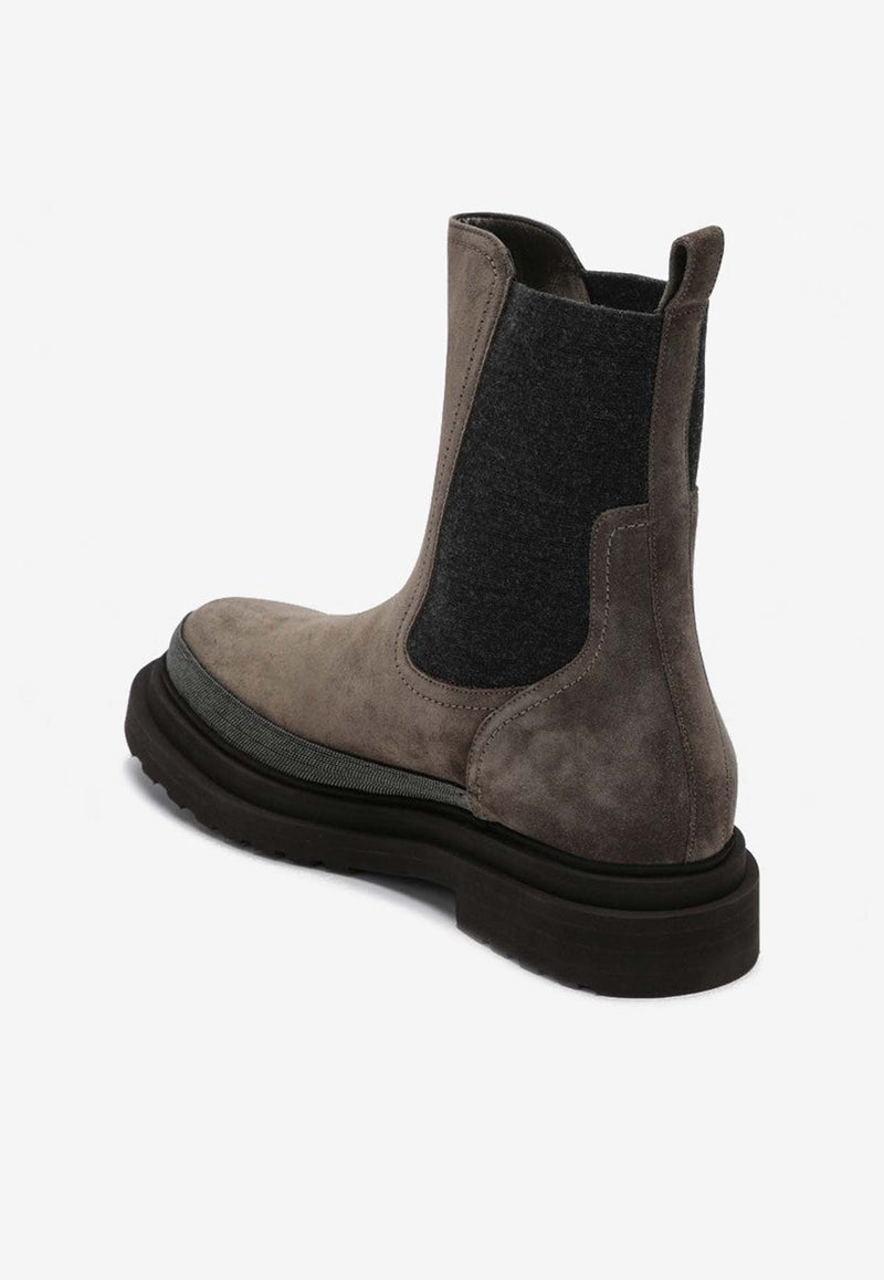 Brunello Cucinelli Suede Chelsea Boots Brown MZSFG2745LE/P_CUCIN-C8769