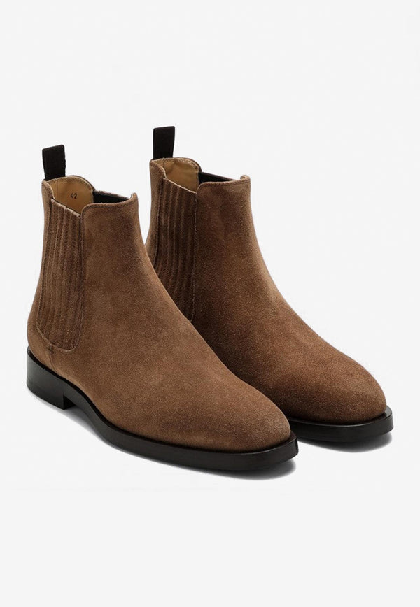 Brunello Cucinelli Suede Chelsea Boots Chestnut MZUPEAV715LE/P_CUCIN-C8831