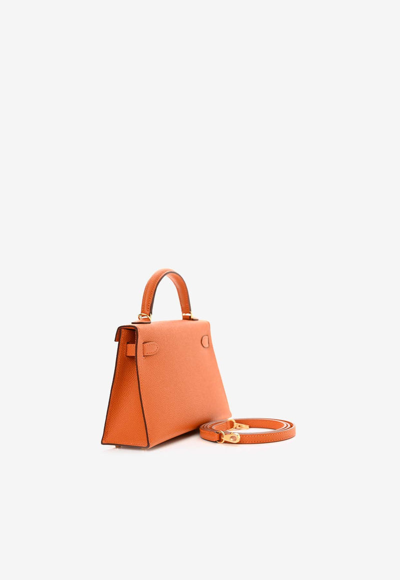 Hermès Mini Kelly 20 Sellier in Orange Epsom Leather with Gold Hardware