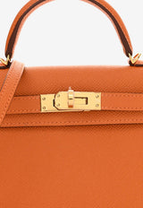 Hermès Mini Kelly 20 Sellier in Orange Epsom Leather with Gold Hardware