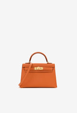 Hermès Mini Kelly 20 Sellier in Orange Epsom Leather with Gold Hardware