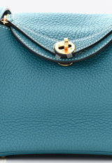 Hermès Mini Lindy 20 in New Bleu Jean Clemence with Gold Hardware