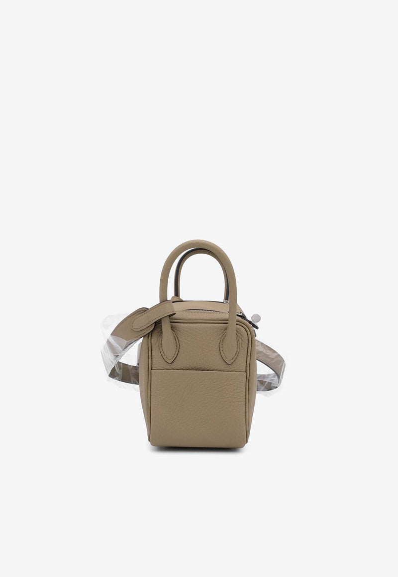 Hermès Mini Lindy 20 in Beige Marfa Clemence with Palladium Hardware