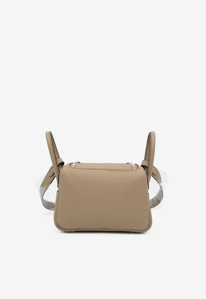 Hermès Mini Lindy 20 in Beige Marfa Clemence with Palladium Hardware