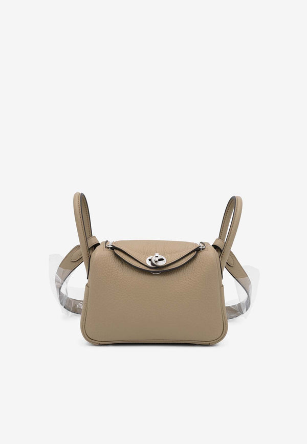 Hermès Mini Lindy 20 in Beige Marfa Clemence with Palladium Hardware