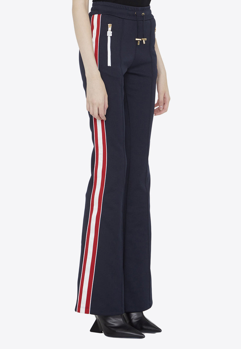 Balmain Drawstring Flared Pants Blue BF1OB110JG70--SJV