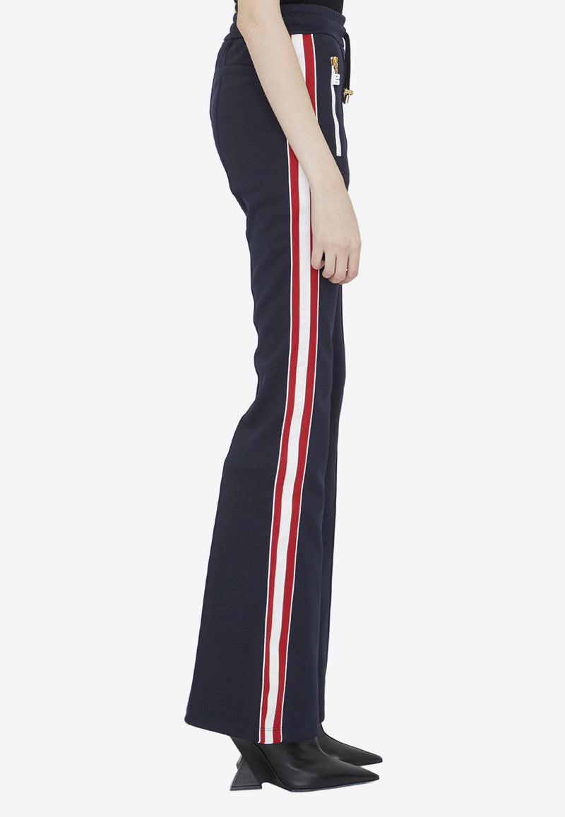 Balmain Drawstring Flared Pants Blue BF1OB110JG70--SJV