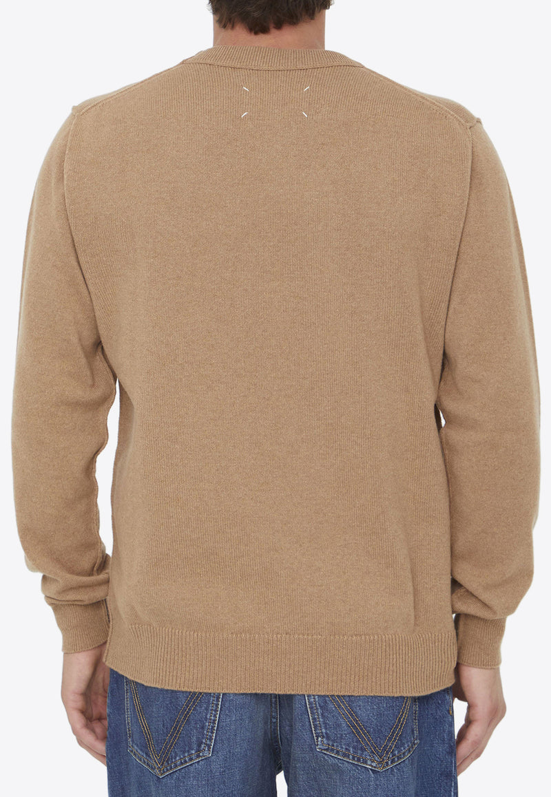 Maison Margiela Crewneck Cashmere Sweater Camel SI1HA0008-S17783-131