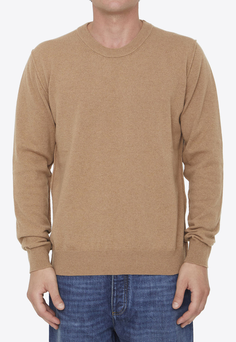 Maison Margiela Crewneck Cashmere Sweater Camel SI1HA0008-S17783-131