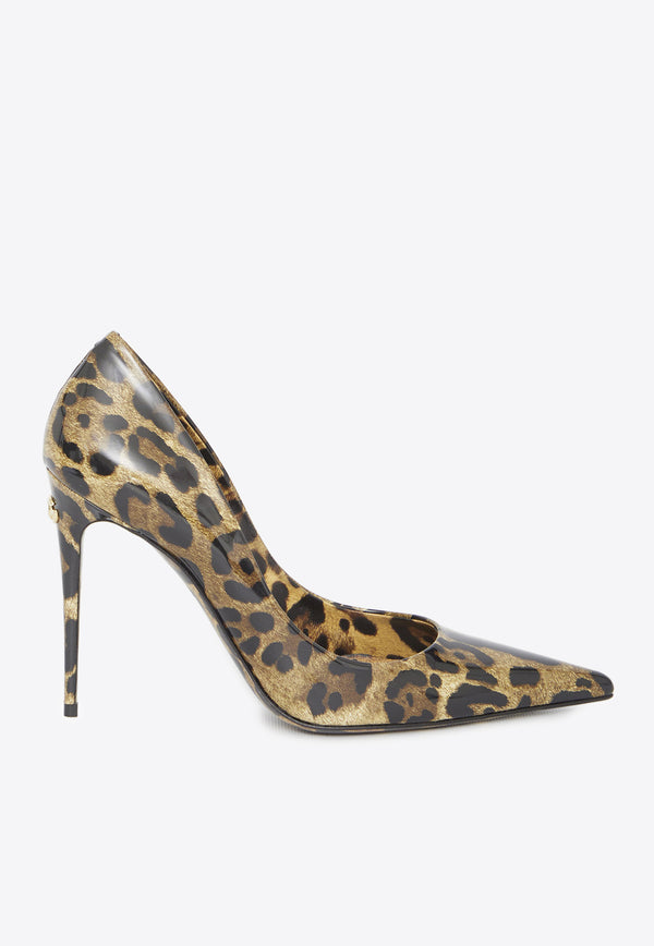 Dolce 
Gabbana Lollo 105 Leopard Print Pumps Brown CD1718-AM568-HA93M