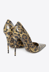 Dolce 
Gabbana Lollo 105 Leopard Print Pumps Brown CD1718-AM568-HA93M