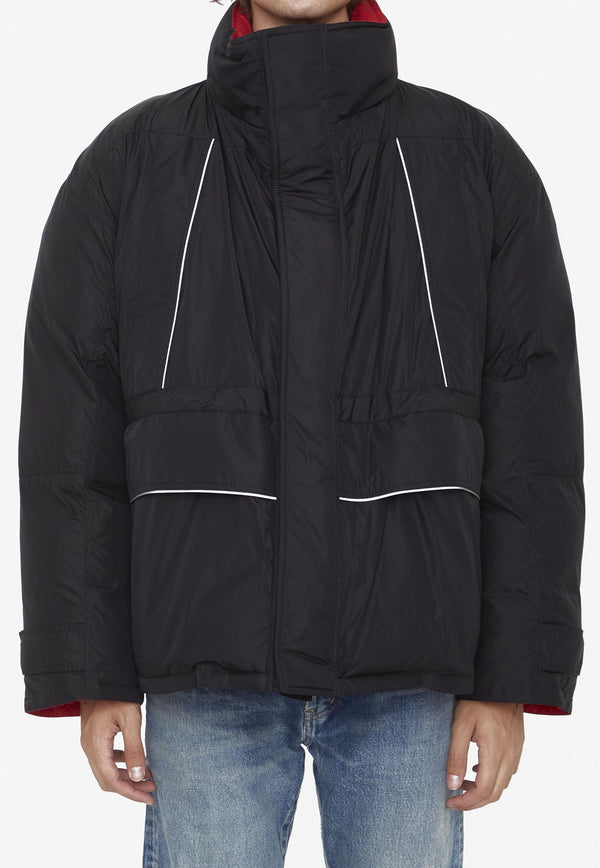 Balenciaga Logo Parka in Tech Fabric 751715-TNO19-1000 Black