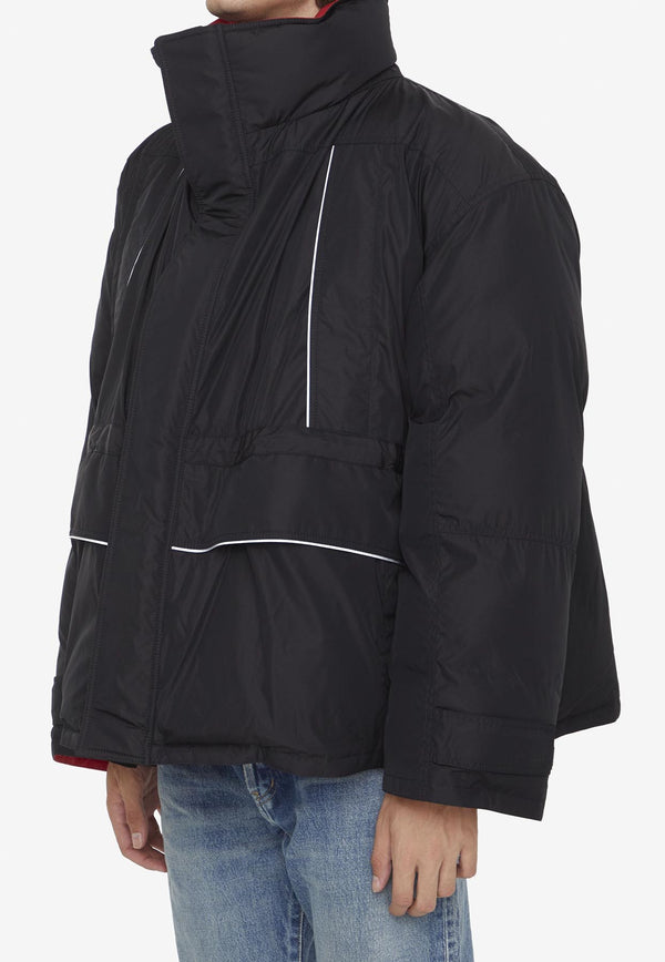 Balenciaga Logo Parka in Tech Fabric 751715-TNO19-1000 Black