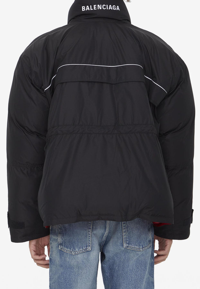 Balenciaga Logo Parka in Tech Fabric 751715-TNO19-1000 Black