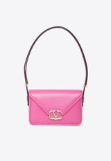 Valentino Small Letter Shoulder Bag in Calf Leather Pink 3W2B0M59-IAI-UWT