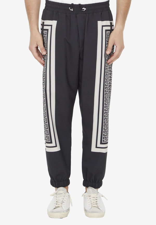 Balmain Monogram Track Pants BH1PO060XG26--EJB Black