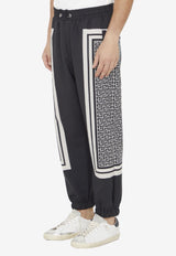 Balmain Monogram Track Pants BH1PO060XG26--EJB Black