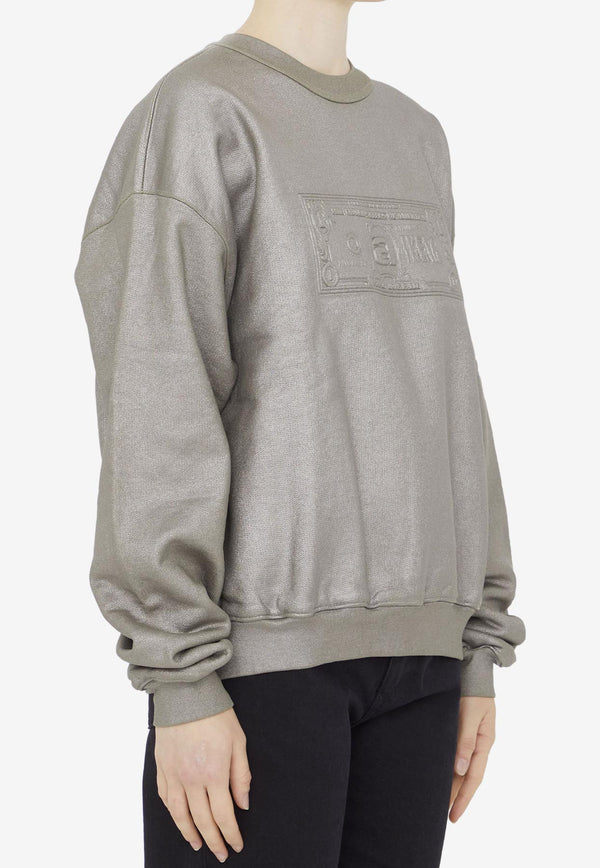 Alexander Wang Dollar Bill Crewneck Sweatshirt Silver UCC3231645--355