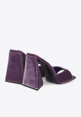 The Attico Devon 115 Velvet Mules Purple 237WS000-V071-287