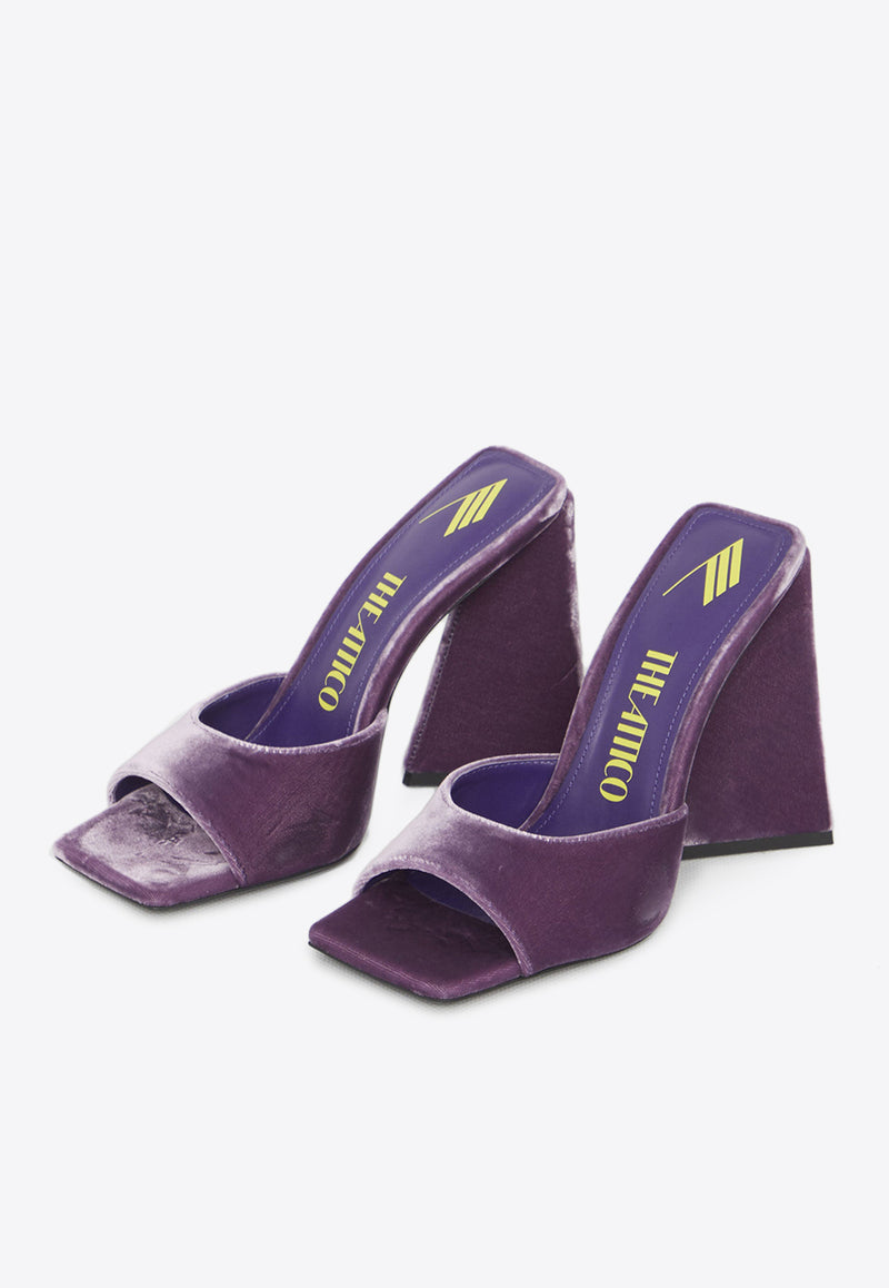 The Attico Devon 115 Velvet Mules Purple 237WS000-V071-287