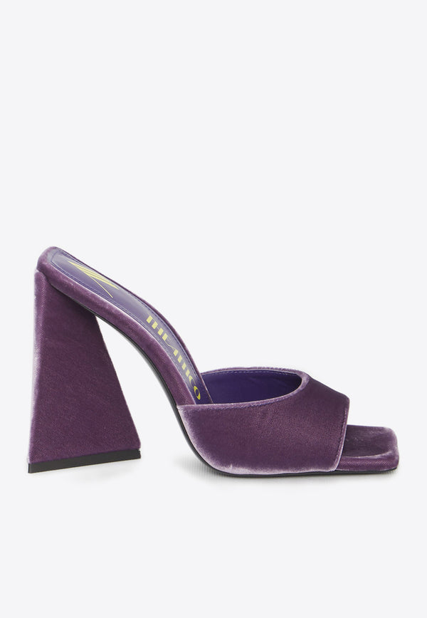 The Attico Devon 115 Velvet Mules Purple 237WS000-V071-287