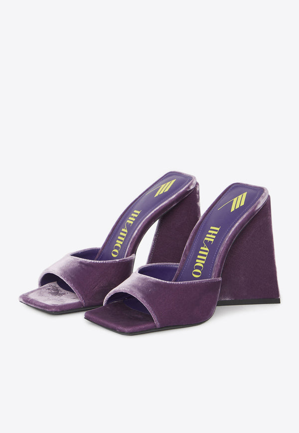 The Attico Devon 115 Velvet Mules Purple 237WS000-V071-287