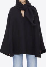 The Attico Oversized Ribbon Cape Black 237WCB26-W043-100