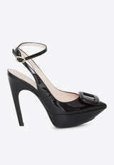 Roger Vivier 125 Choc Buckle Pumps in Patent Leather RVW70535740-D1P-B999 Black