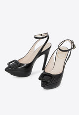 Roger Vivier 125 Choc Buckle Pumps in Patent Leather RVW70535740-D1P-B999 Black