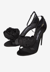 Dolce 
Gabbana Keira 105 Satin Sandals CR1620-AR572-8B956 Black