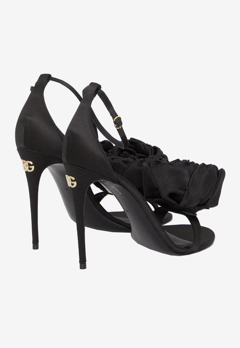 Dolce 
Gabbana Keira 105 Satin Sandals CR1620-AR572-8B956 Black