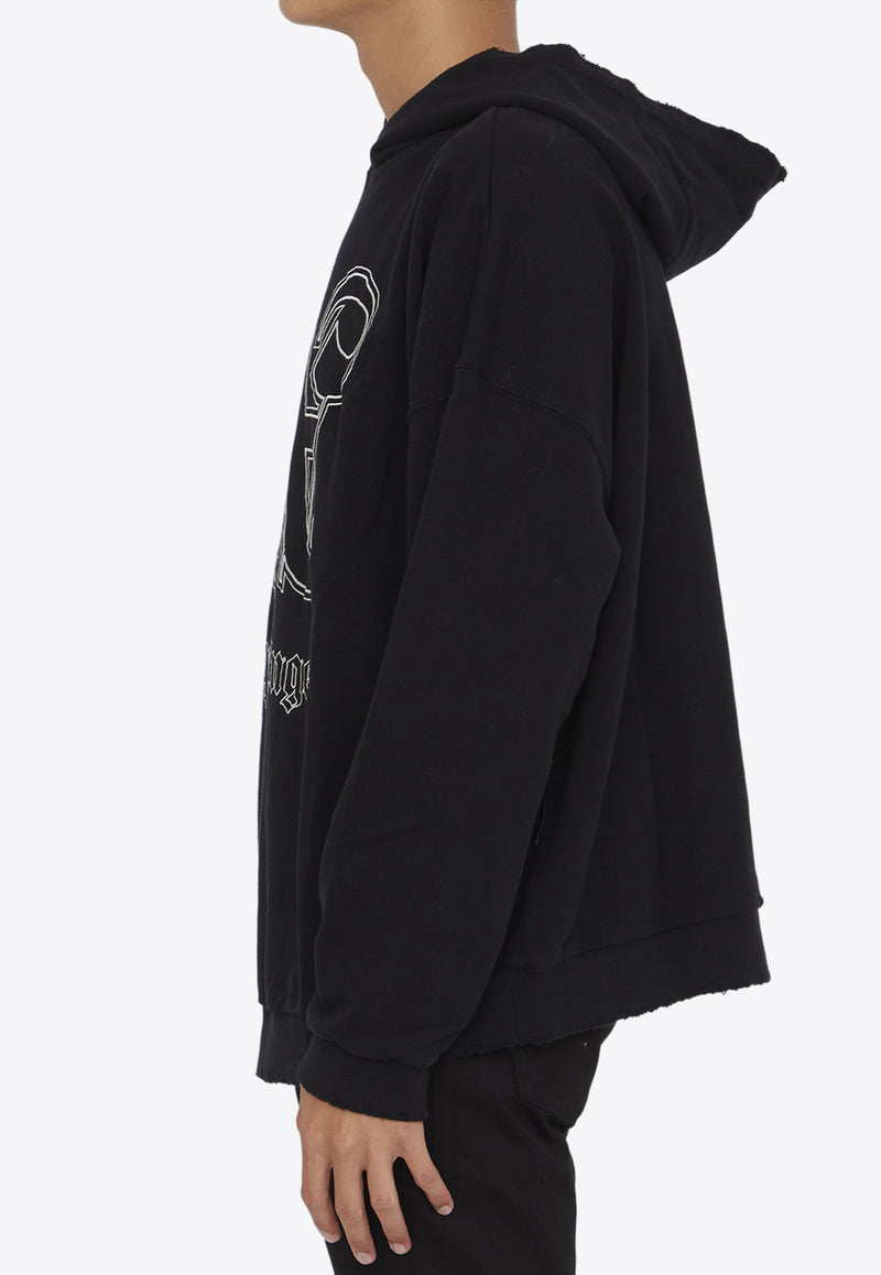 Palm Angels Maxi Monogram Hooded Sweatshirt Black PMBB126E23-FLE001-1003