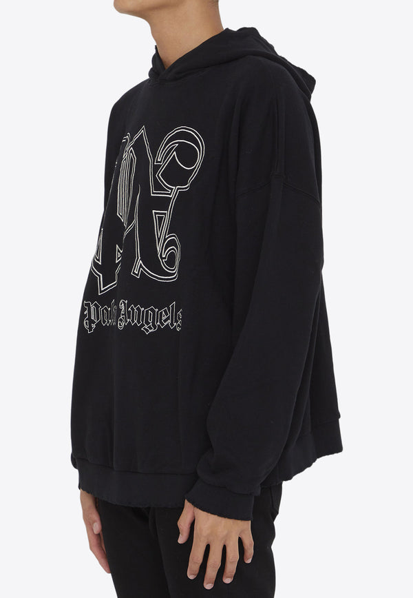 Palm Angels Maxi Monogram Hooded Sweatshirt Black PMBB126E23-FLE001-1003