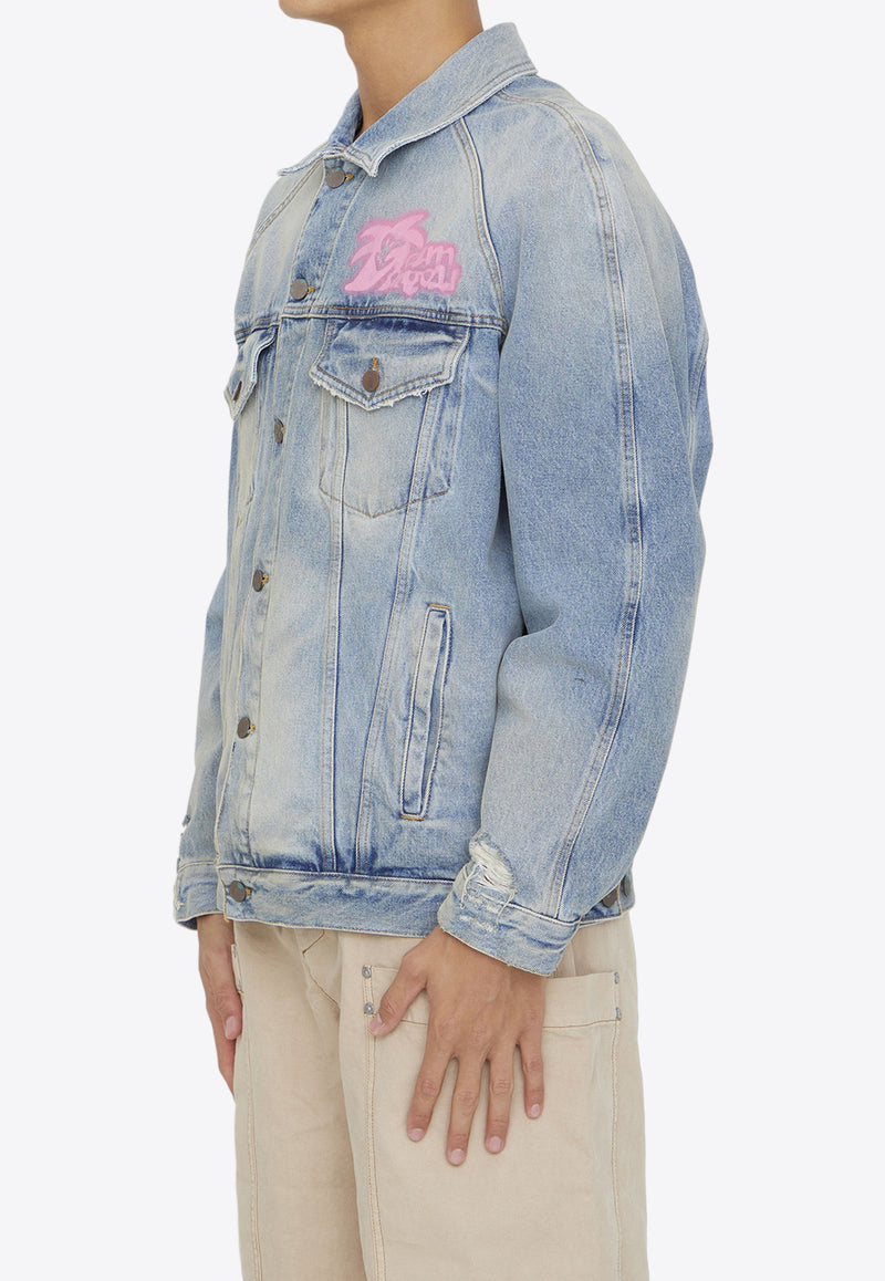 Palm Angels Spray Hunter Denim Jacket Denim PMYE038E23-DEN001-4032