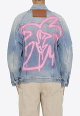 Palm Angels Spray Hunter Denim Jacket Denim PMYE038E23-DEN001-4032